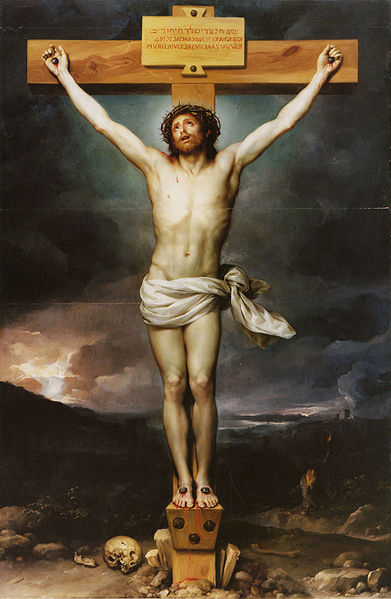 Christ on the Cross by Anton Raphael Mengs. Now in the Palacio Real, Aranjuez, in the former bedroom of King Carlos III.